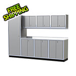 Moduline Pro II 10-Foot Light Gray Aluminum Garage Cabinet System