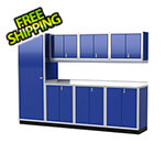 Moduline Pro II 10-Foot Moduline Blue Aluminum Garage Cabinet System