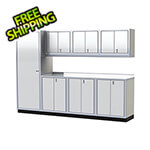 Moduline Pro II 10-Foot White Aluminum Garage Cabinet System