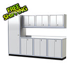 Moduline Pro II 10-Foot White Aluminum Garage Cabinet System