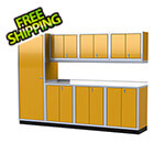 Moduline Pro II 10-Foot Yellow Aluminum Garage Cabinet System