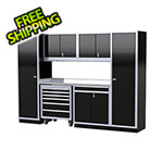 Moduline Pro II 10-Foot Signature Black Aluminum Garage Cabinet System