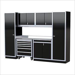 Pro II 10-Foot Signature Black Aluminum Garage Cabinet System