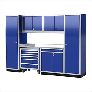 Pro II 10-Foot Moduline Blue Aluminum Garage Cabinet System