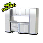 Moduline Pro II 10-Foot White Aluminum Garage Cabinet System