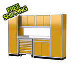 Moduline Pro II 10-Foot Yellow Aluminum Garage Cabinet System
