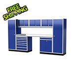 Moduline Pro II 12-Foot Moduline Blue Aluminum Garage Cabinet System