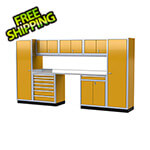 Moduline Pro II 12-Foot Yellow Aluminum Garage Cabinet System