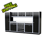 Moduline Pro II 12-Foot Signature Black Aluminum Garage Cabinet System