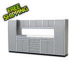 Moduline Pro II 12-Foot Light Gray Aluminum Garage Cabinet System