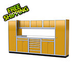 Moduline Pro II 12-Foot Yellow Aluminum Garage Cabinet System