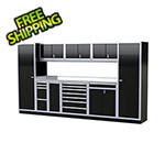 Moduline Pro II 12-Foot Signature Black Aluminum Garage Cabinet System