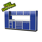 Moduline Pro II 12-Foot Moduline Blue Aluminum Garage Cabinet System