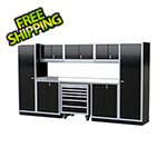 Moduline Pro II 12-Foot Signature Black Aluminum Garage Cabinet System