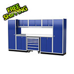 Moduline Pro II 12-Foot Moduline Blue Aluminum Garage Cabinet System
