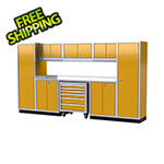 Moduline Pro II 12-Foot Yellow Aluminum Garage Cabinet System