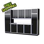 Moduline Pro II 12-Foot Signature Black Aluminum Garage Cabinet System