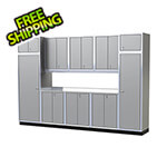 Moduline Pro II 12-Foot Light Gray Aluminum Garage Cabinet System