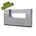Moduline Pro II 12-Foot Light Gray Aluminum Garage Cabinet System