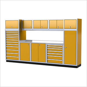 Pro II 12-Foot Yellow Aluminum Garage Cabinet System