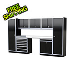 Moduline Pro II 12-Foot Signature Black Aluminum Garage Cabinet System
