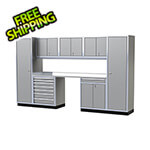 Moduline Pro II 12-Foot Light Gray Aluminum Garage Cabinet System