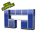 Moduline Pro II 12-Foot Moduline Blue Aluminum Garage Cabinet System