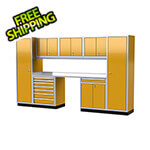 Moduline Pro II 12-Foot Yellow Aluminum Garage Cabinet System