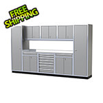 Moduline Pro II 12-Foot Light Gray Aluminum Garage Cabinet System