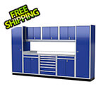 Moduline Pro II 12-Foot Moduline Blue Aluminum Garage Cabinet System