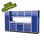 Moduline Pro II 12-Foot Moduline Blue Aluminum Garage Cabinet System