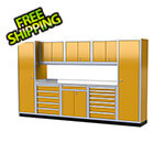 Moduline Pro II 12-Foot Yellow Aluminum Garage Cabinet System