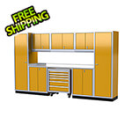 Moduline Pro II 12-Foot Yellow Aluminum Garage Cabinet System