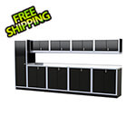 Moduline Pro II 14-Foot Signature Black Aluminum Garage Cabinet System