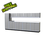 Moduline Pro II 14-Foot Light Gray Aluminum Garage Cabinet System