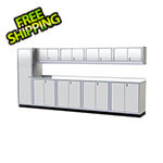Moduline Pro II 14-Foot White Aluminum Garage Cabinet System