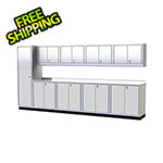 Moduline Pro II 14-Foot White Aluminum Garage Cabinet System