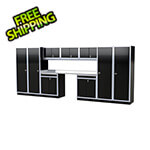 Moduline Pro II 16-Foot Signature Black Aluminum Garage Cabinet System