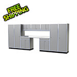 Moduline Pro II 16-Foot Light Gray Aluminum Garage Cabinet System