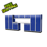 Moduline Pro II 16-Foot Moduline Blue Aluminum Garage Cabinet System