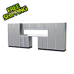 Moduline Pro II 16-Foot Light Gray Aluminum Garage Cabinet System
