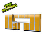 Moduline Pro II 16-Foot Yellow Aluminum Garage Cabinet System
