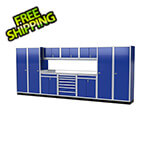 Moduline Pro II 16-Foot Moduline Blue Aluminum Garage Cabinet System
