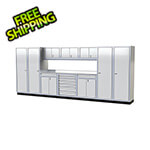 Moduline Pro II 16-Foot White Aluminum Garage Cabinet System