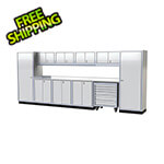 Moduline Pro II 16-Foot White Aluminum Garage Cabinet System