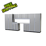Moduline Pro II 16-Foot Light Gray Aluminum Garage Cabinet System