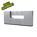 Moduline Pro II 16-Foot Light Gray Aluminum Garage Cabinet System