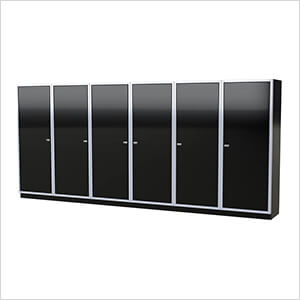 Pro II 16-Foot Signature Black Aluminum Garage Cabinet System