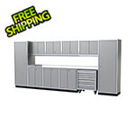 Moduline Pro II 16-Foot Light Gray Aluminum Garage Cabinet System