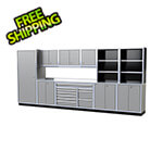 Moduline Pro II 16-Foot Light Gray Aluminum Garage Cabinet System